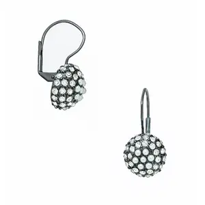 Rhinestone Blackberry Round Drop Earrings