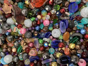 One Pound Assorted Glass Beads for  Making, DIY Lamp Work, Arts and Crafts, and Decorative Hobby Artistry, Colorful  Assortment Bulk Mix, 4-18mm (Mixed Colors) (1)