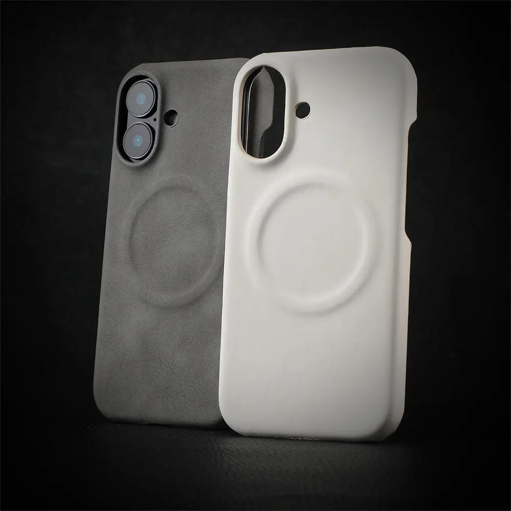 Fin Business Sheepskin Leather Magnetic Phone Case For iPhone 12 13 14 15 16 Pro Max Luxury Matte  Solid Color Shockproof Hard Cover