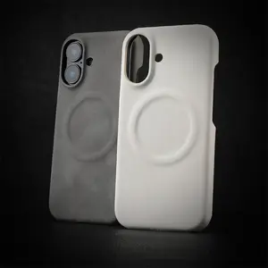 Fin Business Sheepskin Leather Magnetic Phone Case For iPhone 12 13 14 15 16 Pro Max Luxury Matte  Solid Color Shockproof Hard Cover