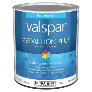 Valspar  1 qt. Medallion Acrylic Latex House Trim Paint & Primer, White