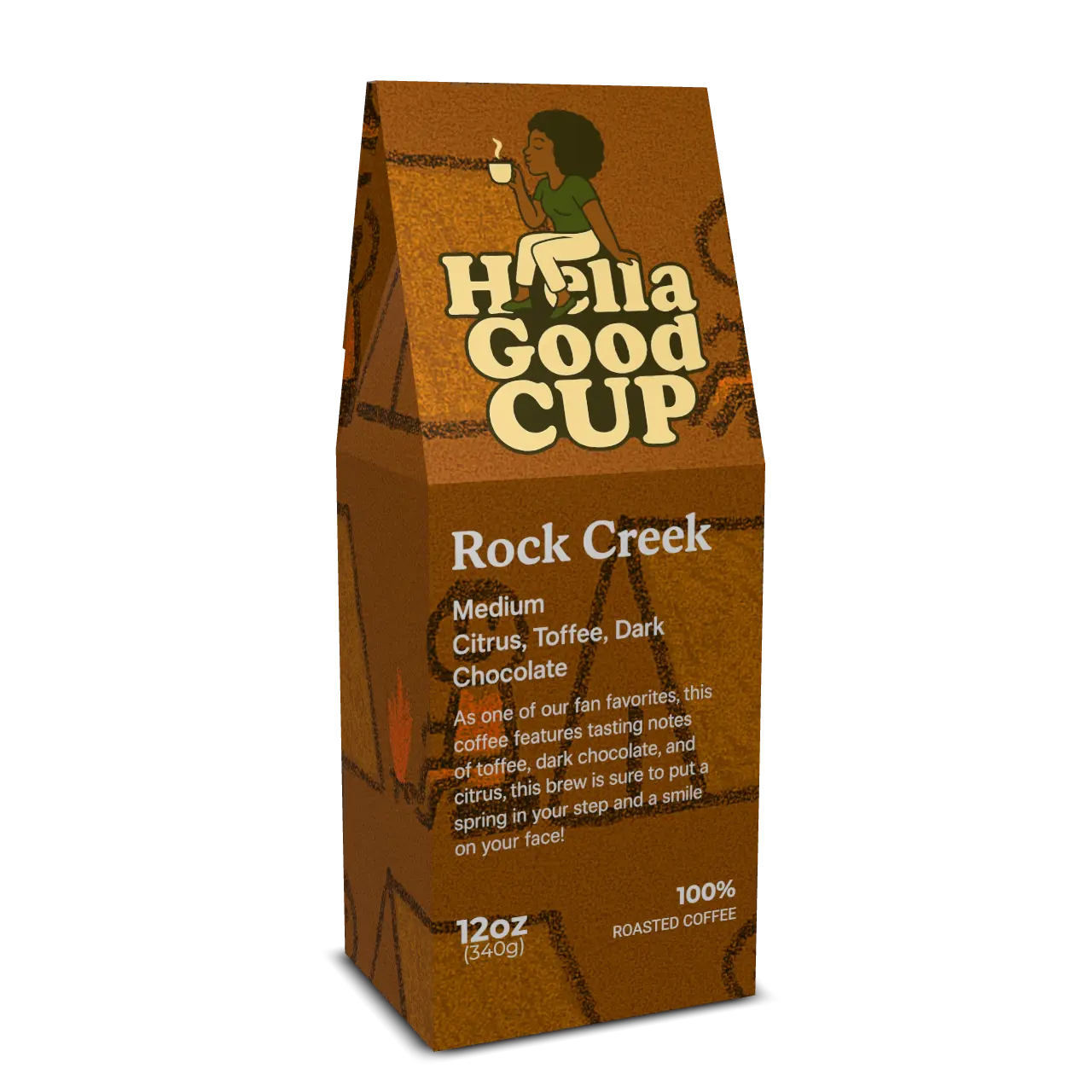 Rock Creek – Medium Roast Coffee 12oz Citrus Toffee Dark Chocolate Flavor Smooth Energizing Daily Drink Beverage