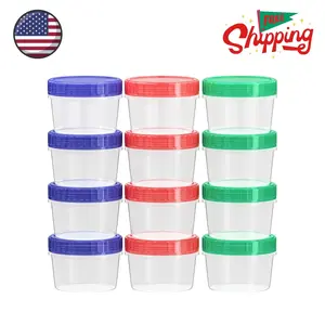 Salad Dressing Container Reusable 12 Pcs - 2 Oz Sauce