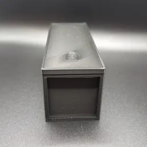 3D Printed by Me Square Traditional 2x2 Flip Coin Boxes with Lid  Black Stackable Home Organizer Storage Bin Durable Collector Approved