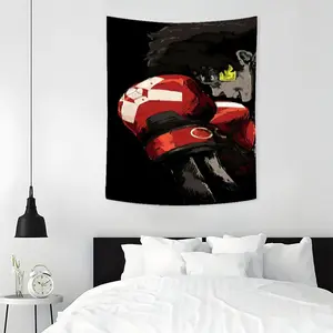 Boxer Pattern Tapestry, 1 Count Comic Book Style Wall Hanging Decor, Wall Art for Home Living Room Bedroom Office Decor