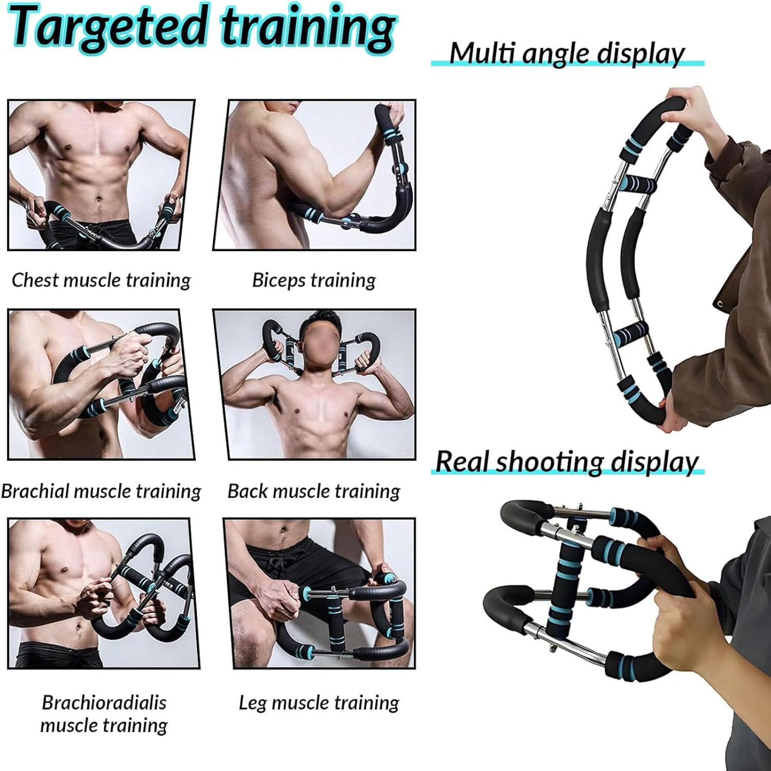 Adjustable Spring Workout Bar for Full Upper Body Fitness Portable Home Gym Equipment with Multi-Functional Strength Training Machine for Chest Arms Biceps Abs Shoulders and Back