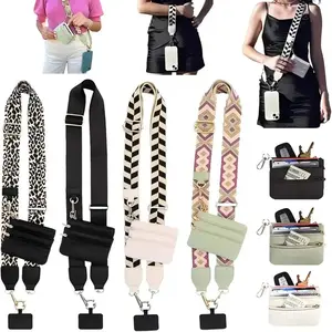 Crossbody Body Phone Holder for Women, New Phone Strap with Zippered Pouch, Adjustable Crossbody Strap