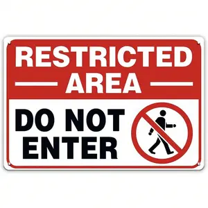 Do Not Enter Signs - 12 X 8 Inch Metal Do Not Enter Sign For Outdoor, Bedroom Door, Front Yard, Farmhouse, Business And Office, Rust Free Aluminum, Fade Resistant And Weatherproof