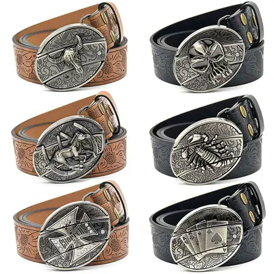 Western Belt Buckle Bull with The Knife TikTok Shop