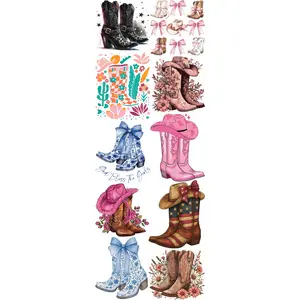 Western Boots 2 Gangsheet | Heat Transfers | Crafts Craft Embellishments