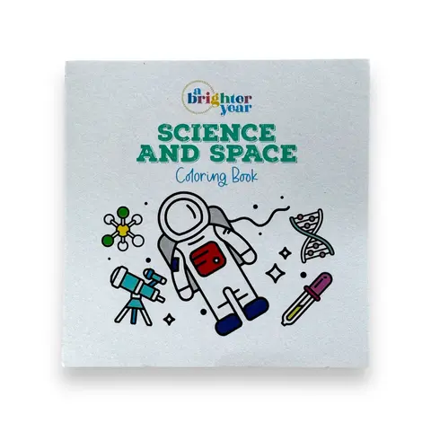 A Brighter Year Adult Science and Space Coloringbook - 3x3 in Soft Cover, Bold Simple Science Art Themes, Refreshing Aesthetic, Stardust Design for Busy Adults & Children, 3-5 Minutes Crafts/DIY Hobbies