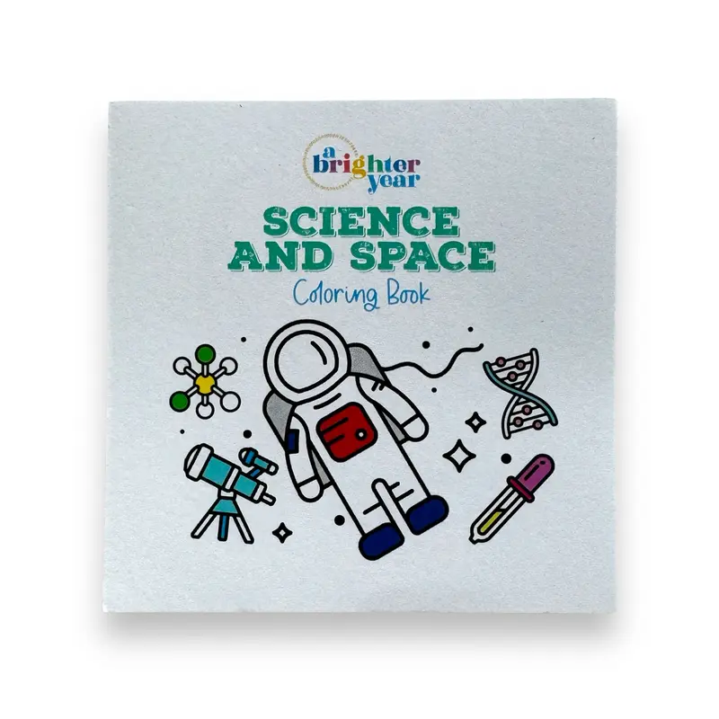 A Brighter Year Adult Science and Space Coloringbook - 3x3 in Soft Cover, Bold Simple Science Art Themes, Refreshing Aesthetic, Stardust Design for Busy Adults & Children, 3-5 Minutes Crafts/DIY Hobbies