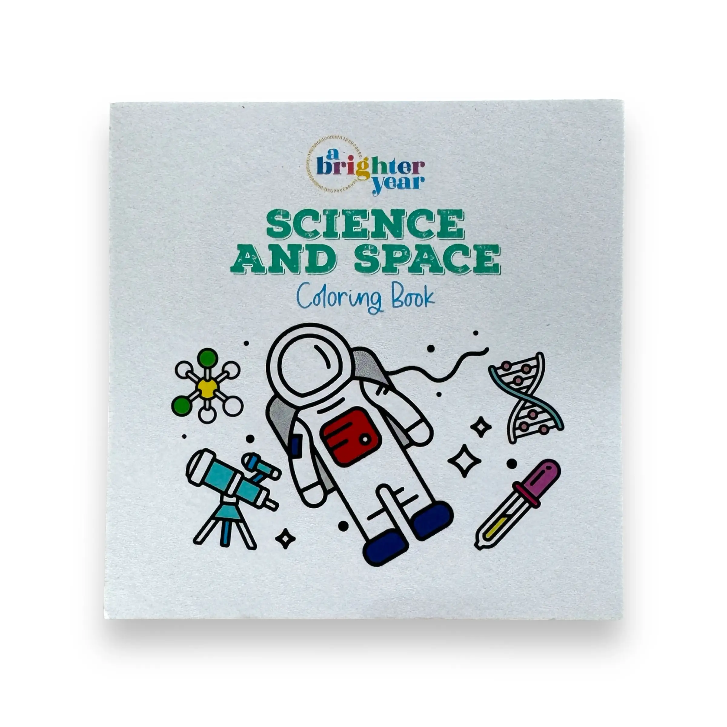 Science and Space Coloring Book, A Brighter Year, Mini Coloring Book, Adult Coloring Book, bold, simple colouringbooks, grownups aesthetic