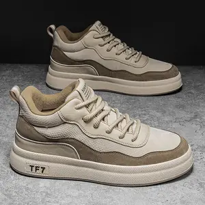 LISM Men's Mid-Top Sneakers with Cold Bonding Technology - Full-coverage Upper (Secondary Cowhide), Rubber Sole, Cushioning - All-Season Casual, Business & Streetwear Shoes - Round Toe & Solid Color Design for Urban Fashion