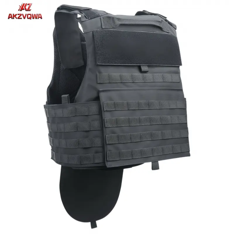 Crusader 2.0 Tactical Molle Vest A003‑AKZVQWA, Quick Release Buckles, Adjustable Size, Triple Pouches Airsoft Vest for Outdoor Training, Paintball & Hunting Gear, Medium