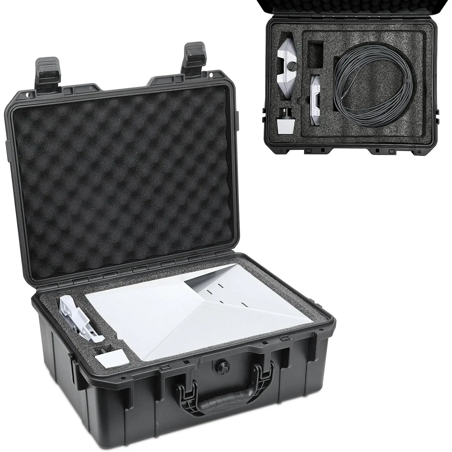 Starlink Mini Hard Case, ABS Material with 0.5mm Tolerance, IP67 Waterproof Shockproof Moisture Resistant Custom-Fit Foam, Portable Travel Storage for Dish, Accessories, Adapter, Cable - Protective Cover for Camping, Outdoor Use
