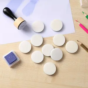 Reusable Ink Blending Tool With Flat/ Domed Foam Refills Replacement Applicators For DIY Crafting Tools & Storage Stack Jars To Organize Flat