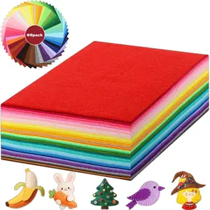 66pcs Felt Fabric Set, 66 Colors 20x30cm Non-Woven Felt, DIY Craft Supplies, Sewing Projects, Creative Decoration Kit