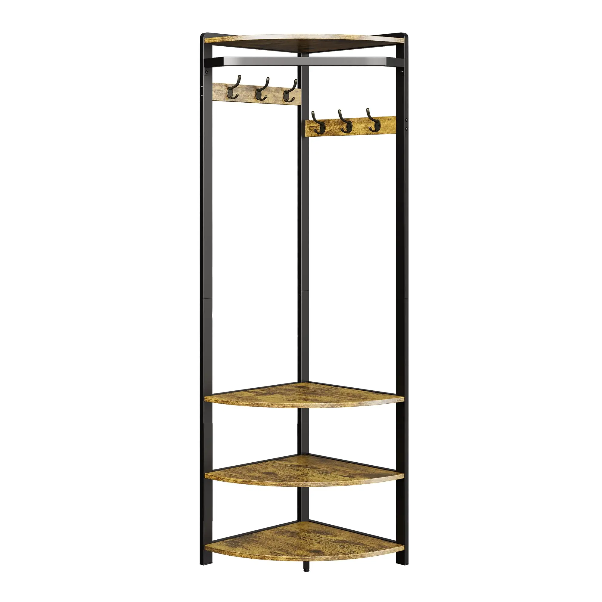 Garvee corner wardrobe with shoe bench entrance, corner coat rack with 6 double hooks, corner wardrobe with storage, corner tree with organizer, shoe bench, shelf for entrance, hallway, cabinet