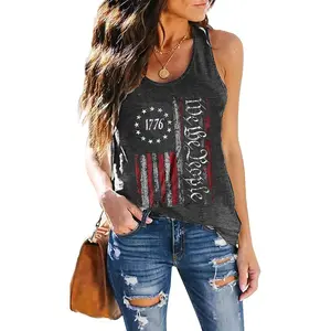 MHTOR Womens Tank Tops Round Neck Graphic T Shirts Summer Beach Vacation Tank Cami Casual Loose Workout Yoga Tanks Vest