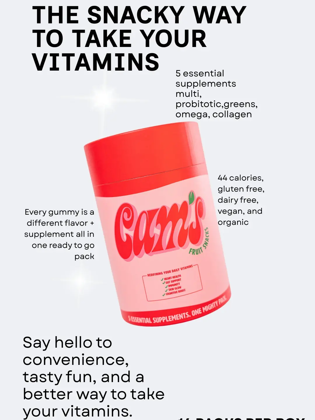 Cam's Fruit Snacks, Plant-based Gluten-Free Snack for On-the-Go Enjoyment