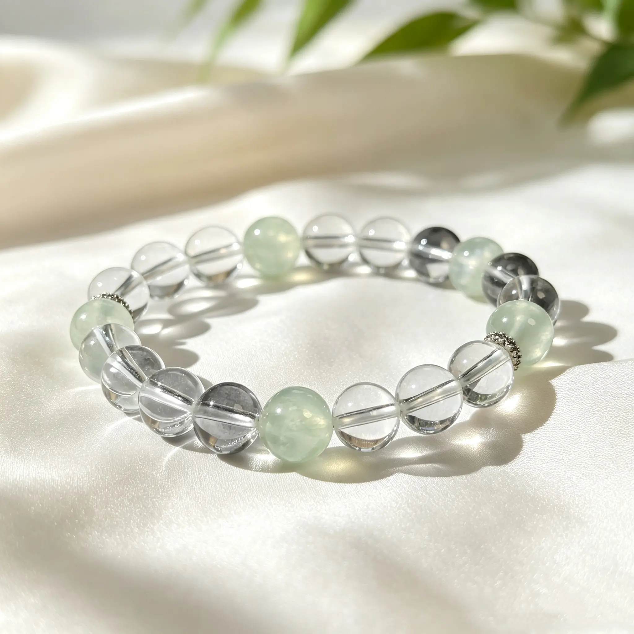 Natural White Crystal Bracelet with Grape Stone Design – Fashion Jewelry