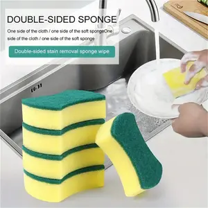 5-Piece Cleaning Sponge Set, Indoor Outdoor Kitchen Sponges, Eco-Friendly Scratch-Resistant, High-Density Dual-Sided Dish Scrubbers