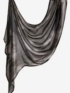 Colorful Cloud Print Muslim Turban, Soft Cotton Rayon Fabric, Casual Hijab Long Scarf, Breathable Comfort Wear, Head Scarf