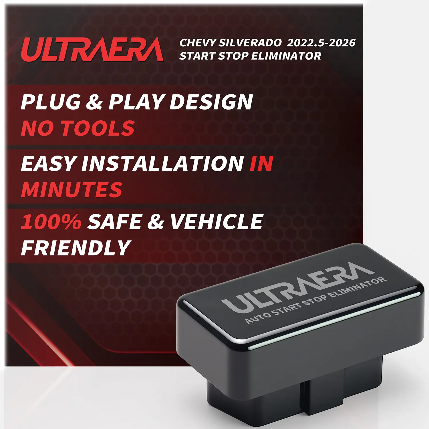 Auto Start Stop Eliminator for Chevy Silverado 1500 2022.5-2026, Engine Stop Start System Disable Module, OBD2 Plug & Play, Automatic Stop Cancel Device