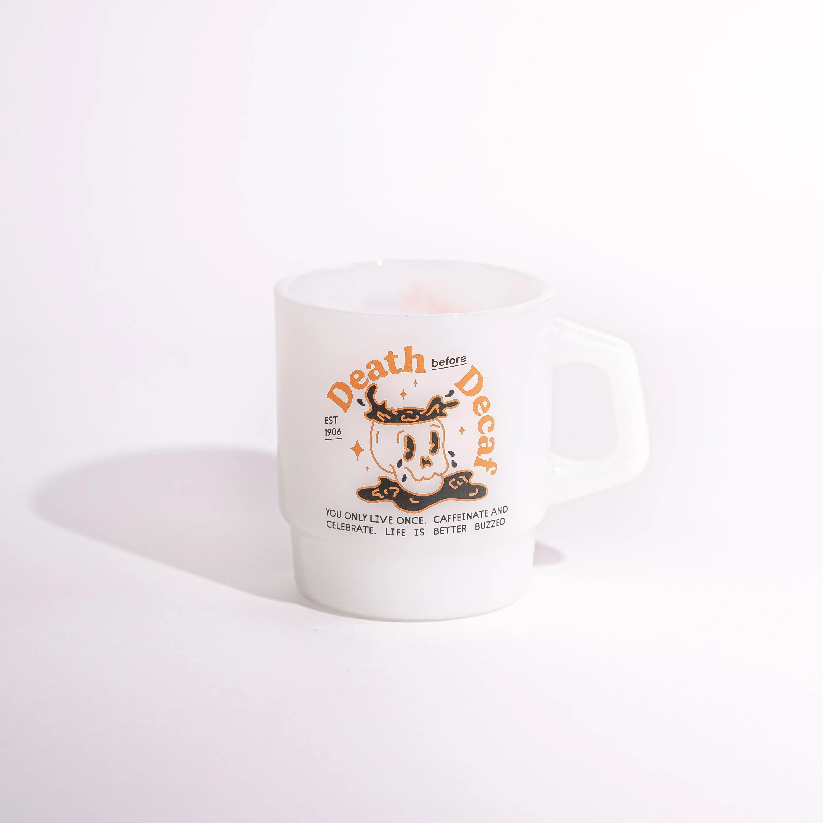 "Death Before Decaf" Spooky Diner Mug