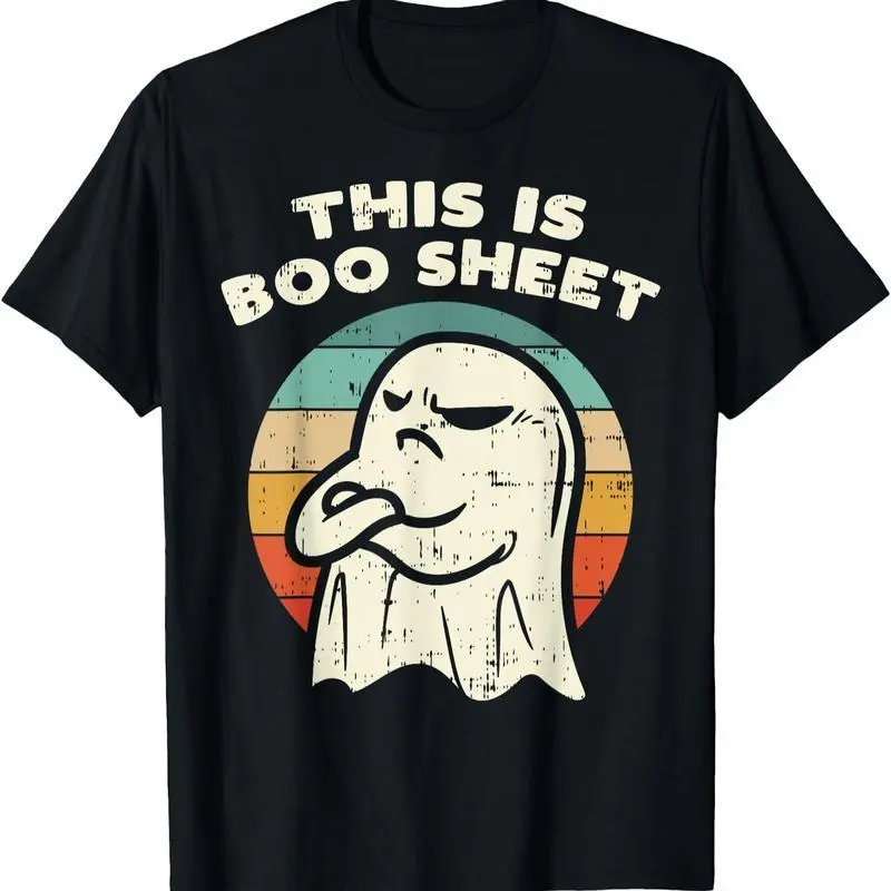 This Is Boo Sheet Gh0st Halloween Costume Men Women, Summer Outfits, T-Shirt For Unisex Womenswear Top Casual Streetwear Gifts Shirts. Halloween Gift T-shirt Cotton Unisex Graphic T-Shirt