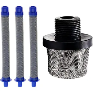 288716 3/4" Inlet Suction Strainer Sprayer Paint Strainer Airless Spray Machine Filter 4pcs 288749 60 mesh Airless Spray Gun Filters Combination Fit for Airless Paint Spray Guns