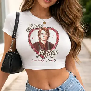 Vintage I Can Fix Him No Really I Can Crop Top Shirt, The Chosen One Baby Tee, Movie Star Crop, Y2K Graphic Shirt, Gift for her
