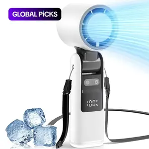 Portable Handheld Powerful Turbo Fan, 5-Gear Wind Speeds, Rechargeable 3-In-1 Hand Fan, Air Turbo Tech Multifunctional Cooling Fan for Outdoor Activities, USB Rechargeable Fan, USB Charging Fan