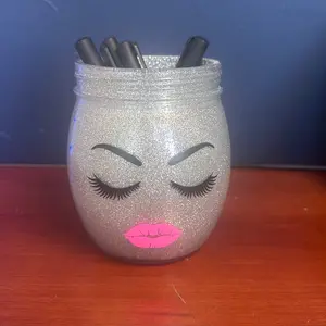 Bling lash pen or makeup brush holder