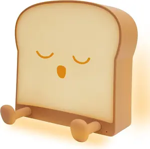 Cool Toast Bread Night lamp,Cool Desk Lamp Gifts for Women Teen Girls,Cool Table Light Adults Men Christmas and Graduation Gifts Ideas for Her Sister Best Friend