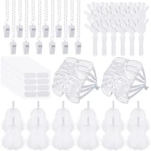 148 count Colleges Team Spirit Items Bulk University Team Spirit Week Accessories, Hand Clapper Noisemaker Whistle Cheerleading Pom Poms Shutter Glasses Sticker for