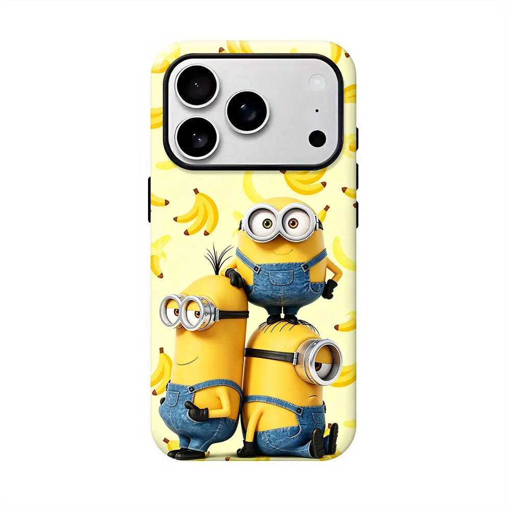 Funny Yellow Cartoon Aesthetic Phone Case For iPhone17 16 15 14 13 12 11 Pro Max XS XR,Funny Little Yellow Cartoon，Unique Art Soft Protective Cover
