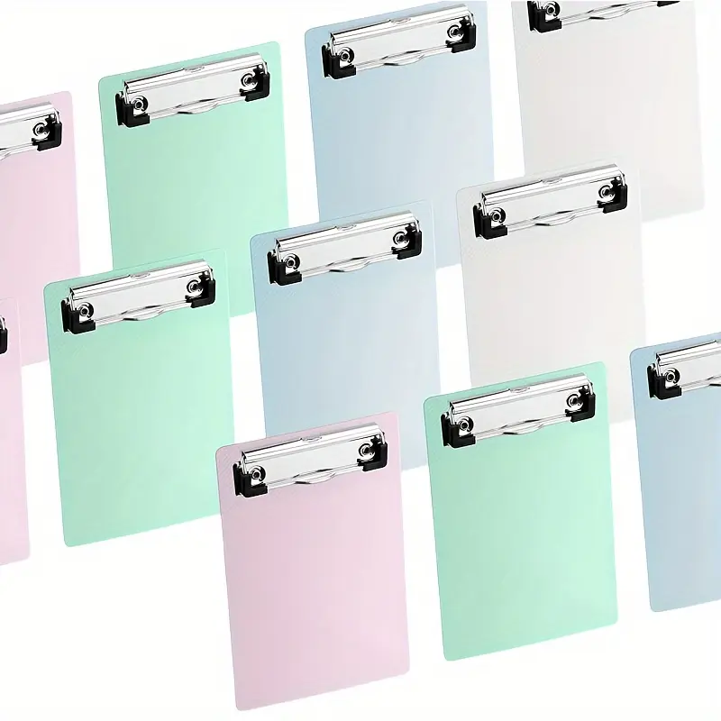 8pcs 4Colors Mini Clipboard Mixed A6 Pretty Cute Clipboard Memo Size Pocket Clip Boards Plastic Colorful Clipboard 4.7x7 inch Mini Colourful Office Supplies
