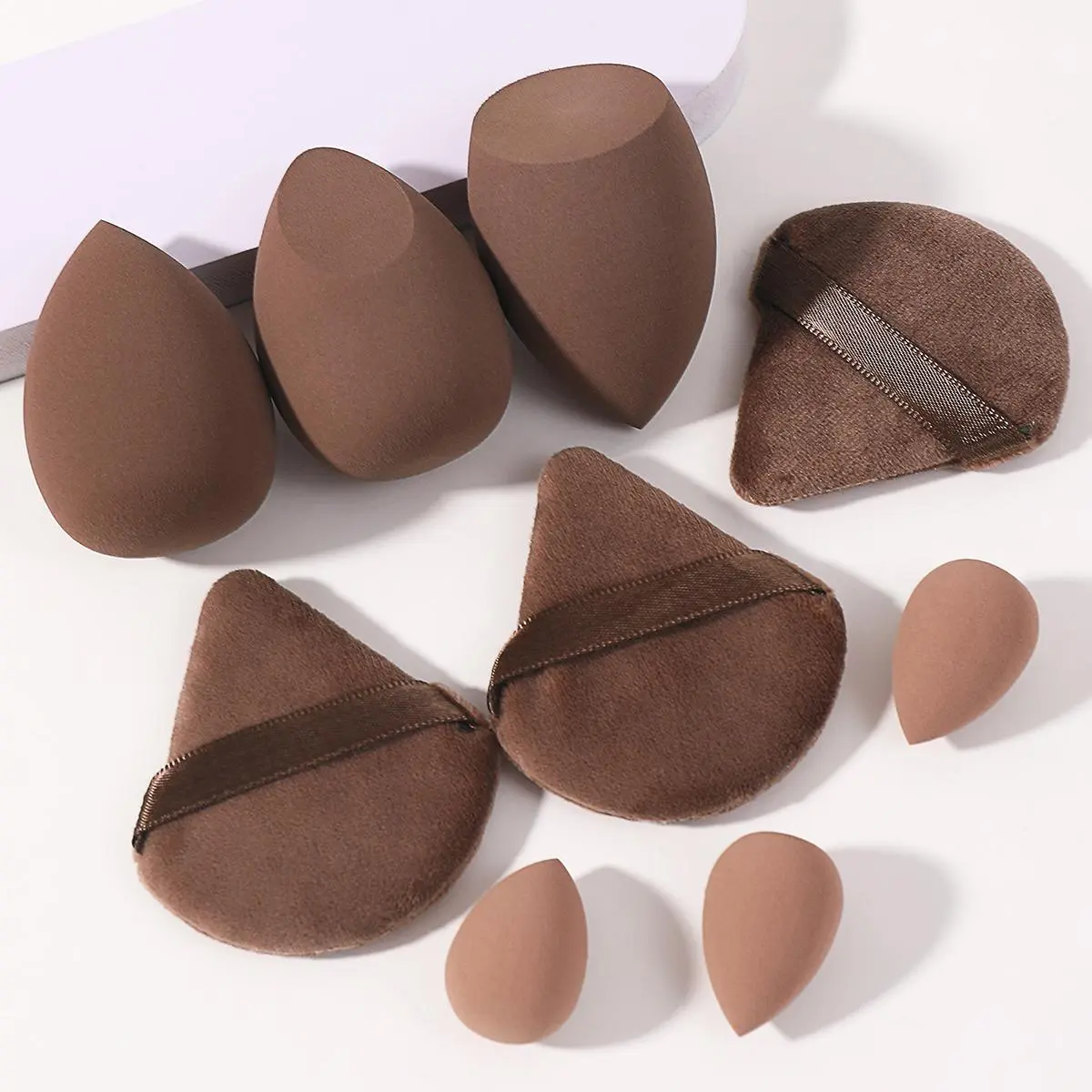 Makeup Tools Kit for Women's Summer Makeup, 9 Counts/set Including 6 Beauty Blenders & 3 Makeup Powder Puffs, Cosmetic Accessories for Contouring, Blending and Makeup Sponges, Makeup Sponges for Foundation, Beauty Products