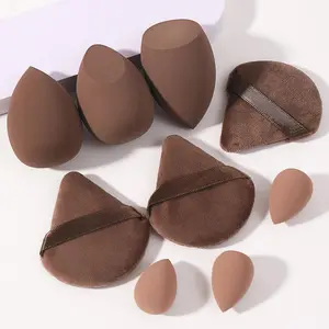 Makeup Tools Set for Women Summer Makeup, 9 Counts/set Including 6 Beauty Blender & 3 Makeup Powder Puffs, Soft Cosmetic Accessories for Contouring, Blending, Facial Detailing, Cosmetics Makeup Tool