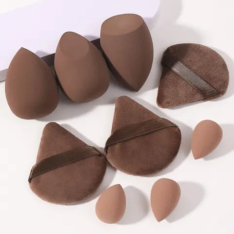 Makeup Tools Kit for Women's Summer Makeup, Cosmetics Makeup Tools, 9 Counts/set Including 6 Beauty Blenders & 3 Makeup Powder Puffs, Cosmetic Accessories for Contouring, Blending and Makeup Sponges, Makeup Sponges for Foundation, Beauty Products