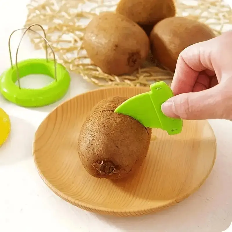 1pc Easy-to-Use Kiwi Fruit Slicer - Manual Cutter & Peeler with ABS Material, Non-Electric Kitchen Gadget for Perfect Kiwi Prep, Food-Safe, Ideal for Outdoor Cooking, Outdoor kitchenware, essential tools for outdoor camping and dining