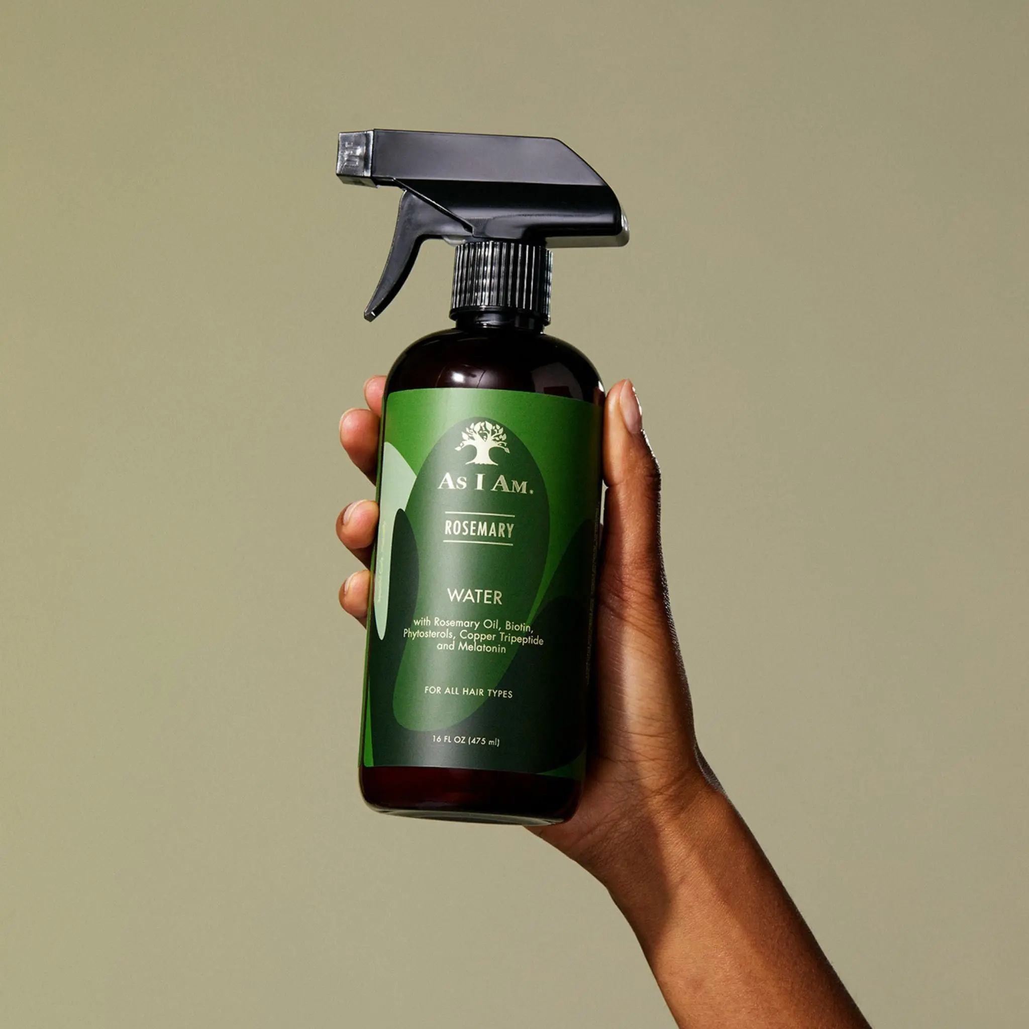 As I Am Rosemary Water - 16 oz - For Healthy Hair Growth - Scalp Treatment for Hair Density - with Biotin, Saw Palmetto, & Copper Tripeptide