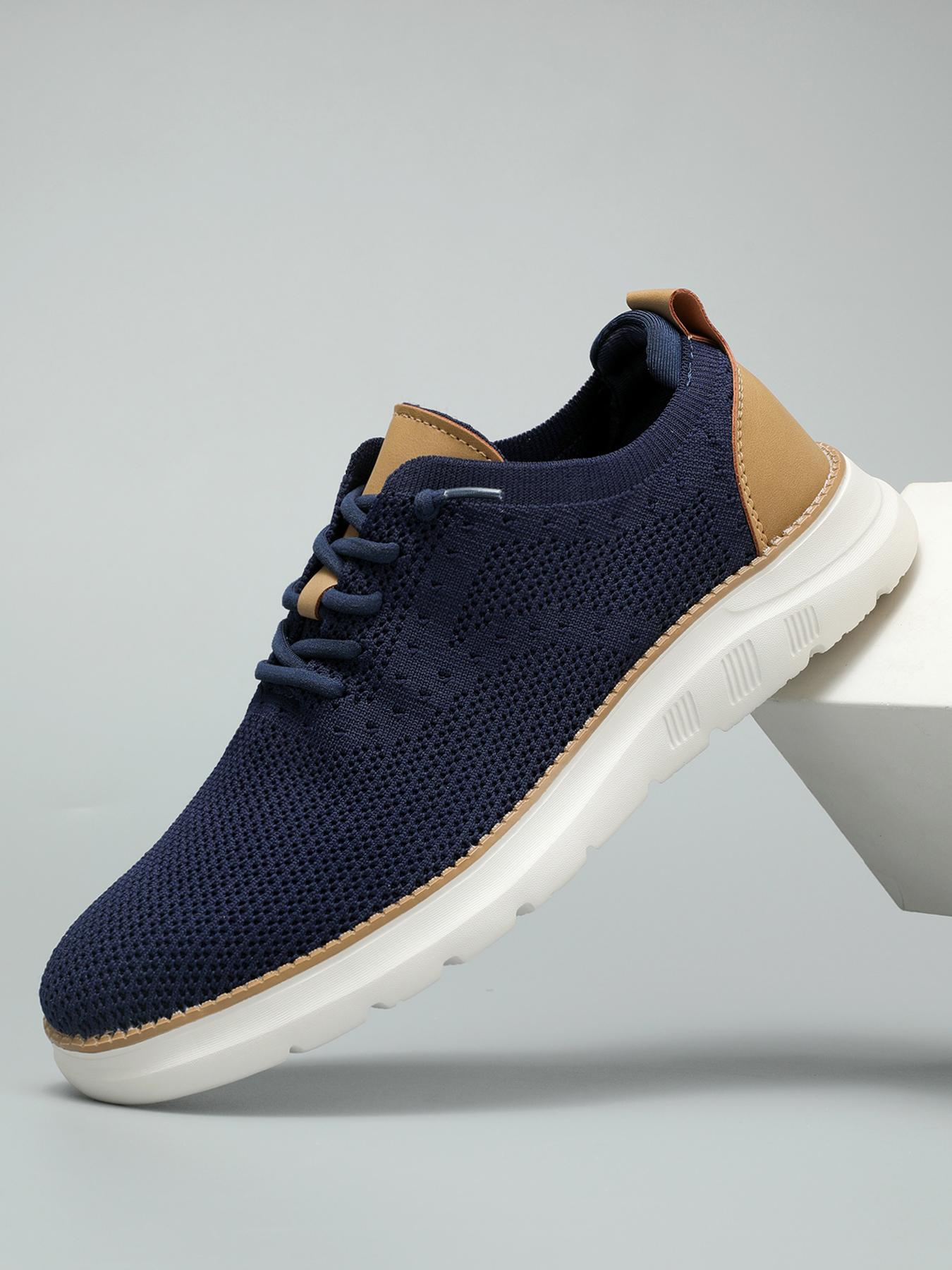 Mens Casual Dress Oxfords Shoes Fashion Mesh BusinessWalking Work Slip on Sneakers Comfortable LightweightSoft Sole Red Boy Running Closed Trainer Footwear Runner Training Athletic Training