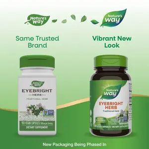 Nature's Way Eyebright Herb, 860 mg per Serving, 100 Vegan Capsules Healthcare Natural Dietary Fitness Supplement Traditional