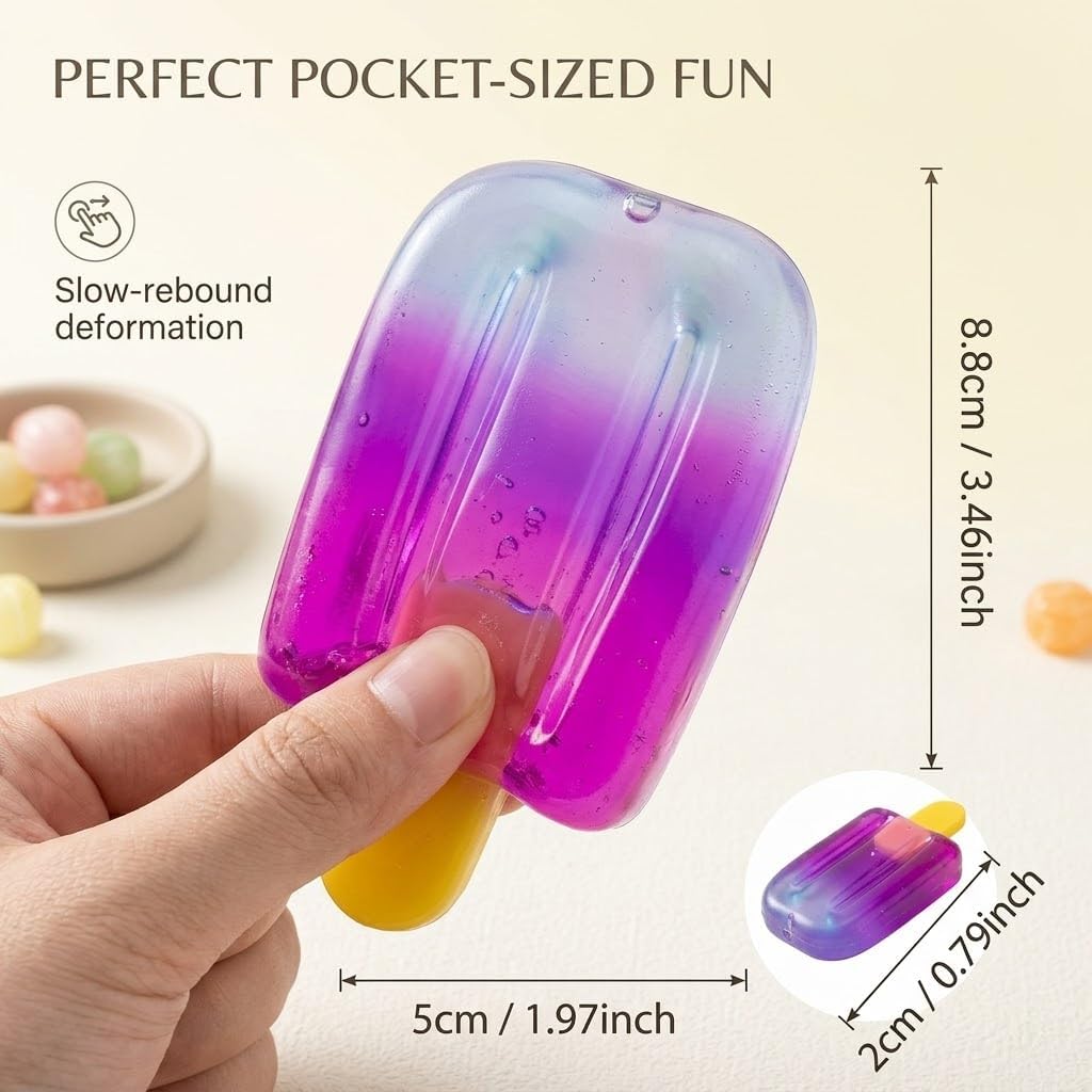 Ice Cream Squeeze Squishy, Summer Sensory Stress Relief, Malt Sugar Squishy Stress 2026 New Slow Rise Relief Fidget Sensory for Anxiety Stress Party Favors