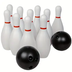 Bowling Toy Set Sports Toys Indoor Outdoor Sports Toys Classic White Style Large Size 10pcs Pins 2pcs Balls