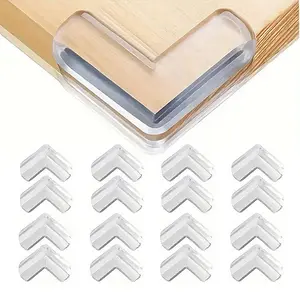 16 Pack Corner Guards Clear Edge Bumpers Table Corner Protection Device Furniture Safety Bumpers for Sharp Edges No Tools Required
