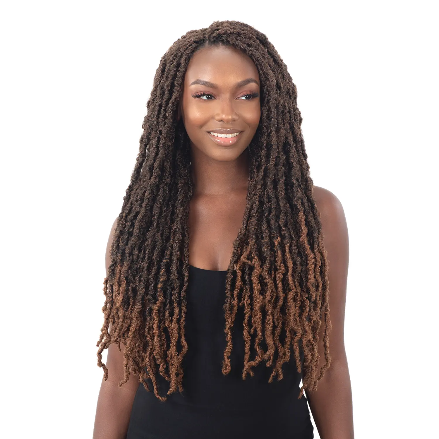 Freetress Crochet Braids, 22 Inch Textured Distressed Locs, Synthetic Hair Extensions for Braid Hairstyles with Natural Water Waves, 16 Strands, Not Unravel Easily